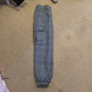 Plaid baggy cargo pants